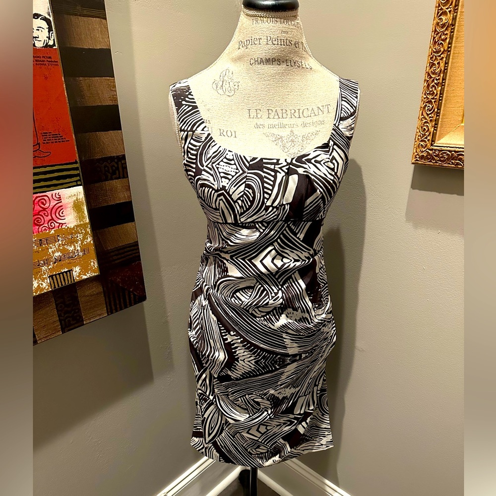 Silk Nicole Miller Ruched Animal Print Dress PRISTINE!